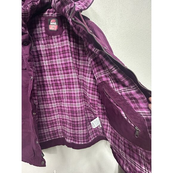 BERNE Softstone Duck Barn Coat Jacket Women's Size XL Flannel Lined Canvas Chore - Picture 9 of 13